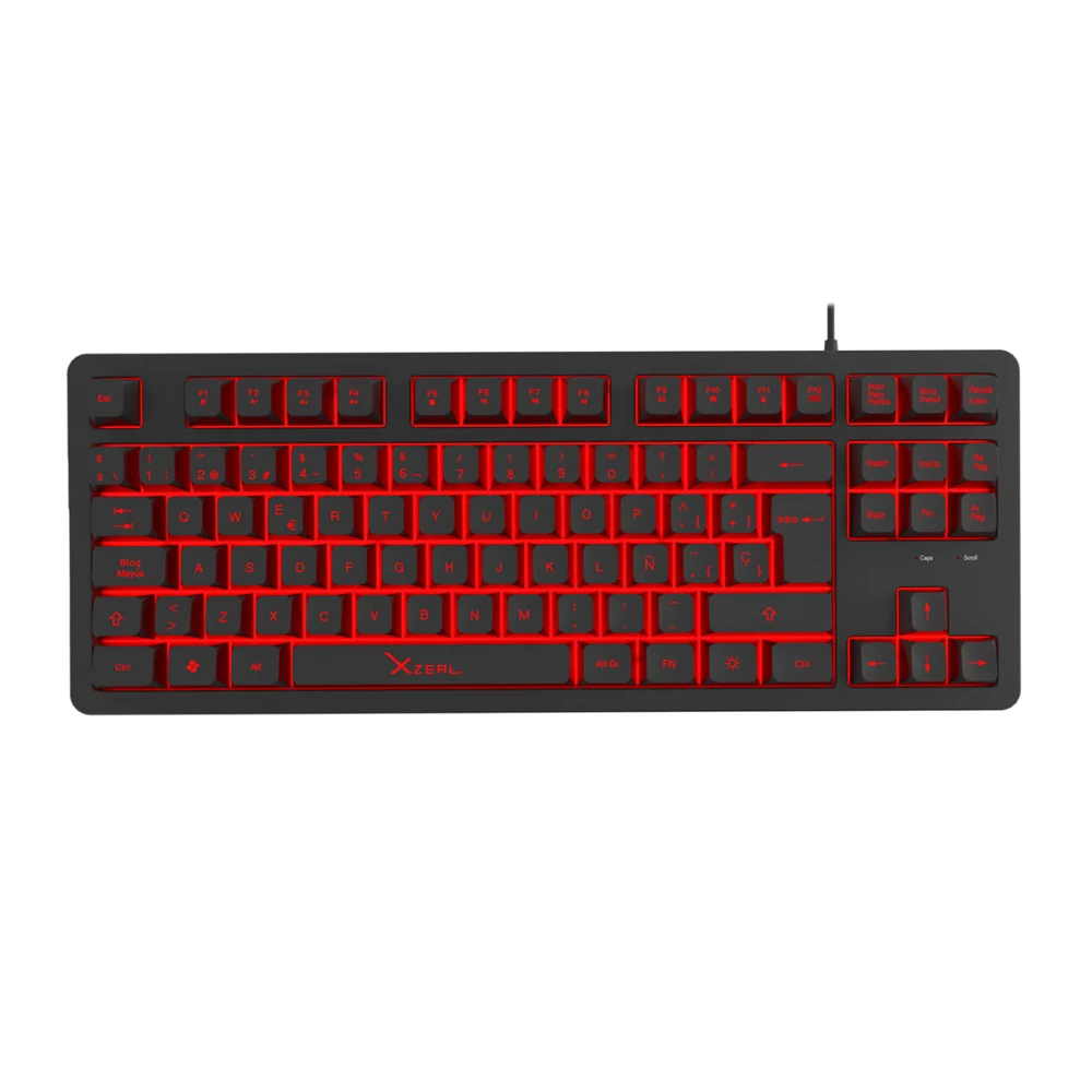 Teclado alámbrico gamer con luces rgb y funciones multimedia / xst-300 / xsatga1b