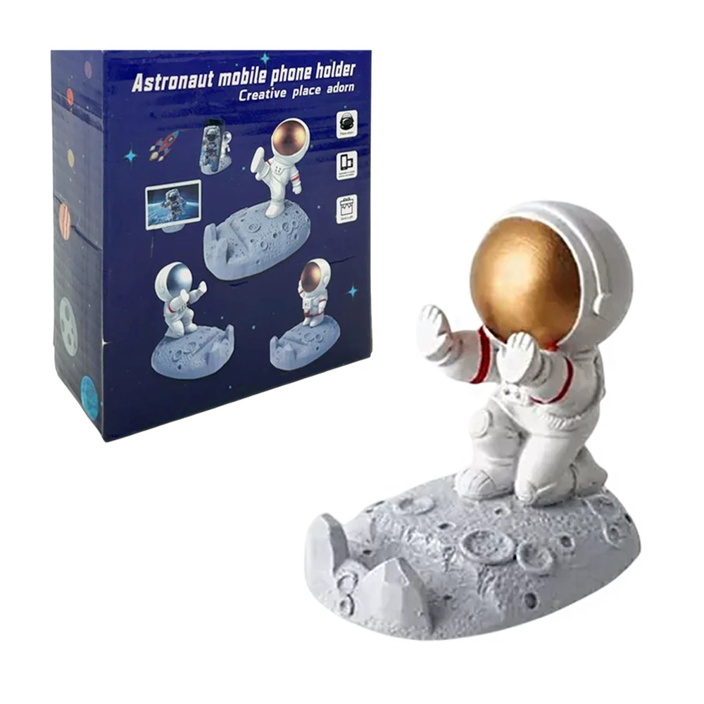 Soporte de plástico con forma de astronauta para teléfono celular, variedad de diseños / astronaut mobile phone holder / xz-6129