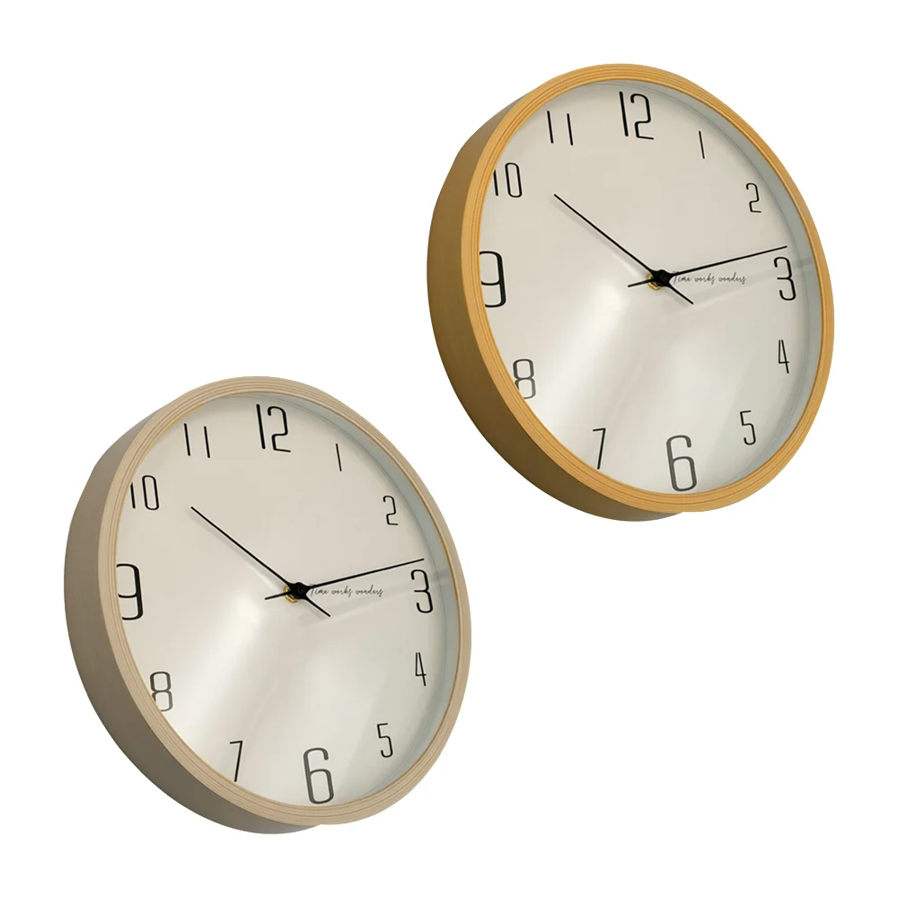 Reloj analógico, estilo moderno, mecanismo silencioso, con marco tipo madera, variedad de tonos / ro-y129911