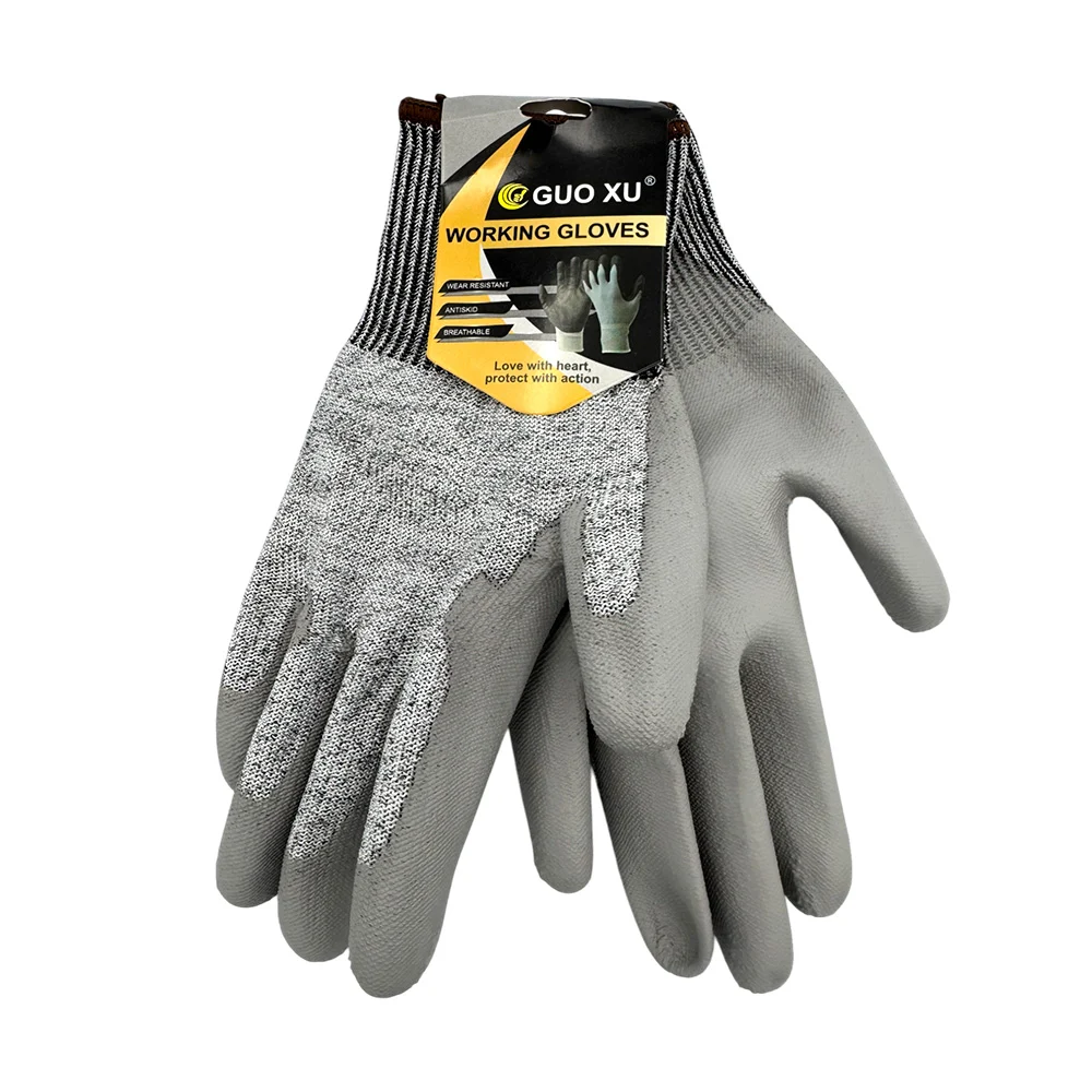 Guantes para trabajo de tela, reforzados, bicolor, transpirables, variedad de usos / guo xu / y-25-9