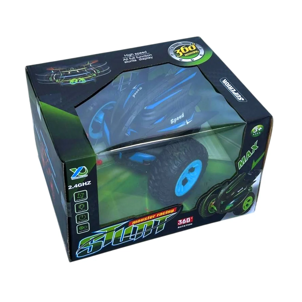 Carro stunt monster racing todo terreno a control remoto con rotación 360°, variedad de colores / y-d408