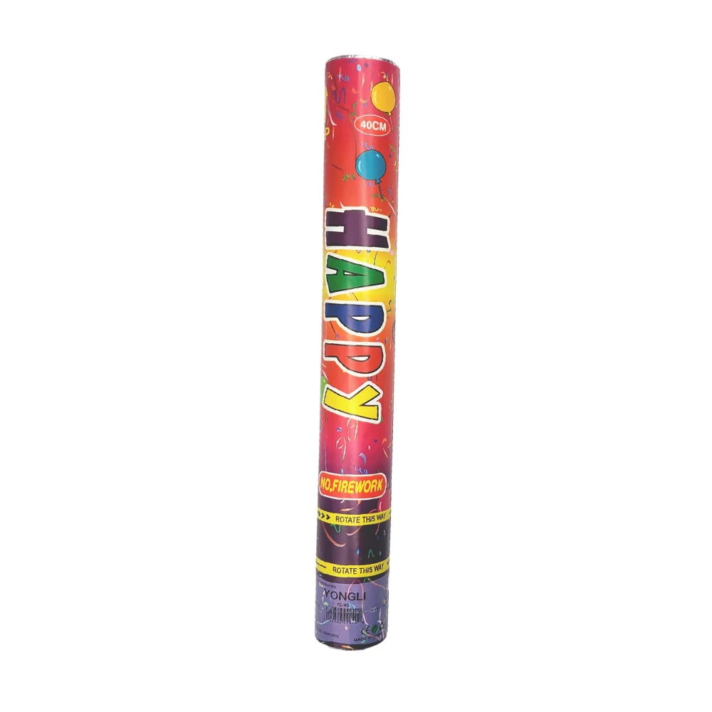 1pza Cañon bazuca lanza confeti de 38-40cm aprox / happy spray cannon / yl-40 / li-5 / qlp0007