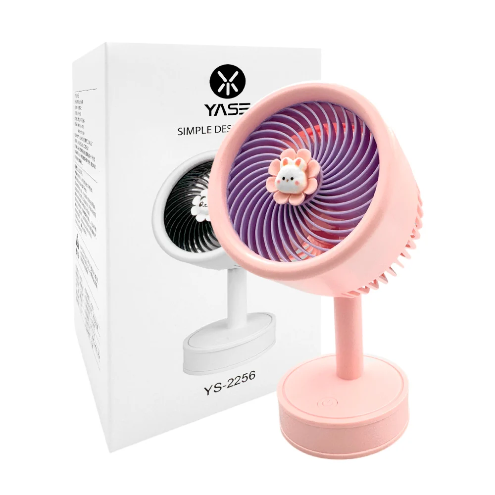 Mini ventilador de escritorio con decoración de flor y animal en 3D, variedad de colores / ys-2256