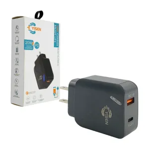 Cubo de carga rápida yisen con puerto usb y tipo c, 20w / fast charge…
