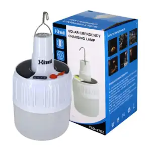 Foco led de emergencia recargable para colgar con panel solar e indic…