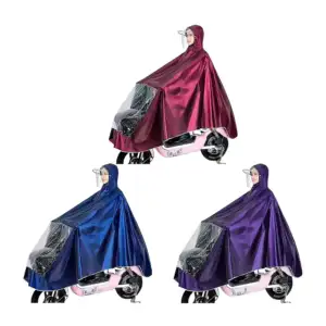 Impermeable - chubasquero con gorro y pantalla transparente para mane…