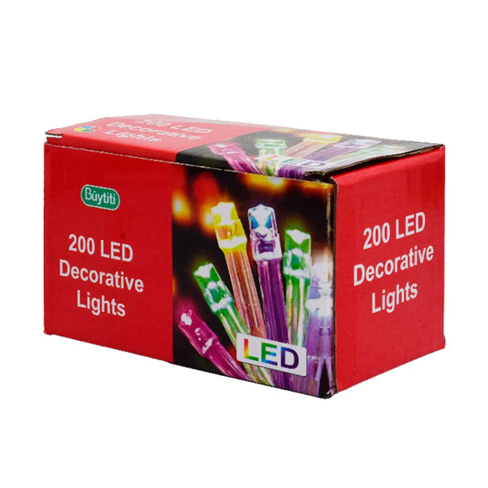 Serie de cable transparente buytiti con 200 luces led en tono multicolor / zsd-067