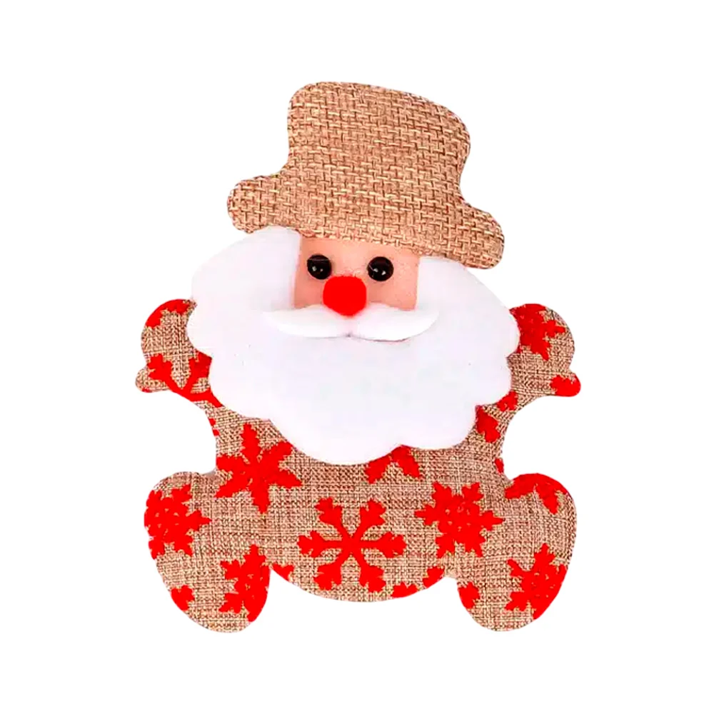 Paquete con 12 adornos colgantes de tela afelpada con diseño navideño, variedad de modelos / 13cm