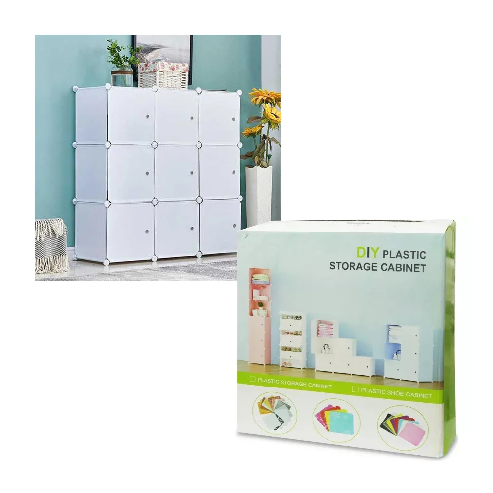 Organizador armario armable de 6 cubos multiusos con diseños de niño y niña, variedad de modelos / diy plastic storage cabinet / zwj-2150