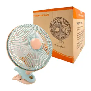 Ventilador con 3 aspas, 2 velocidades y base tipo clip para escritori…