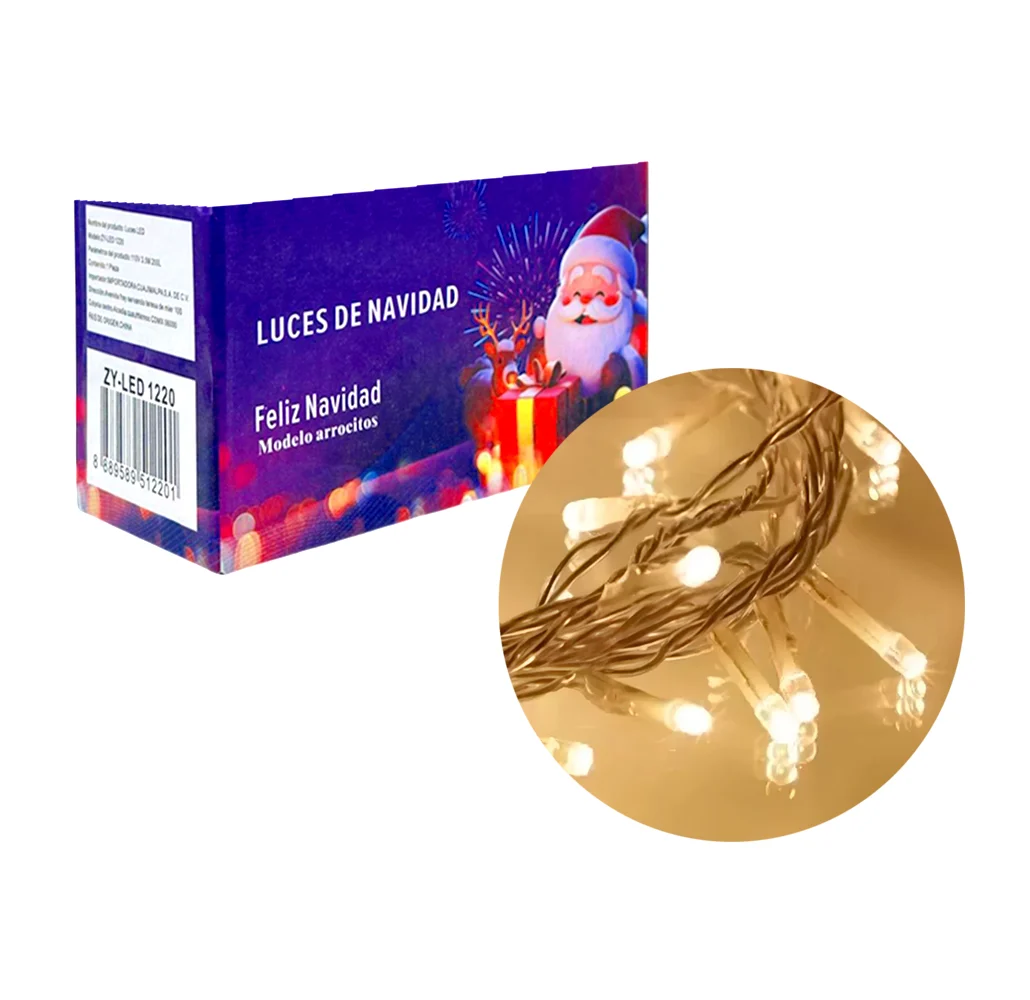 Serie de luces cálidas con diseño tipo cascada para decoración de navidad 3.5m, 200l / luces de navidad