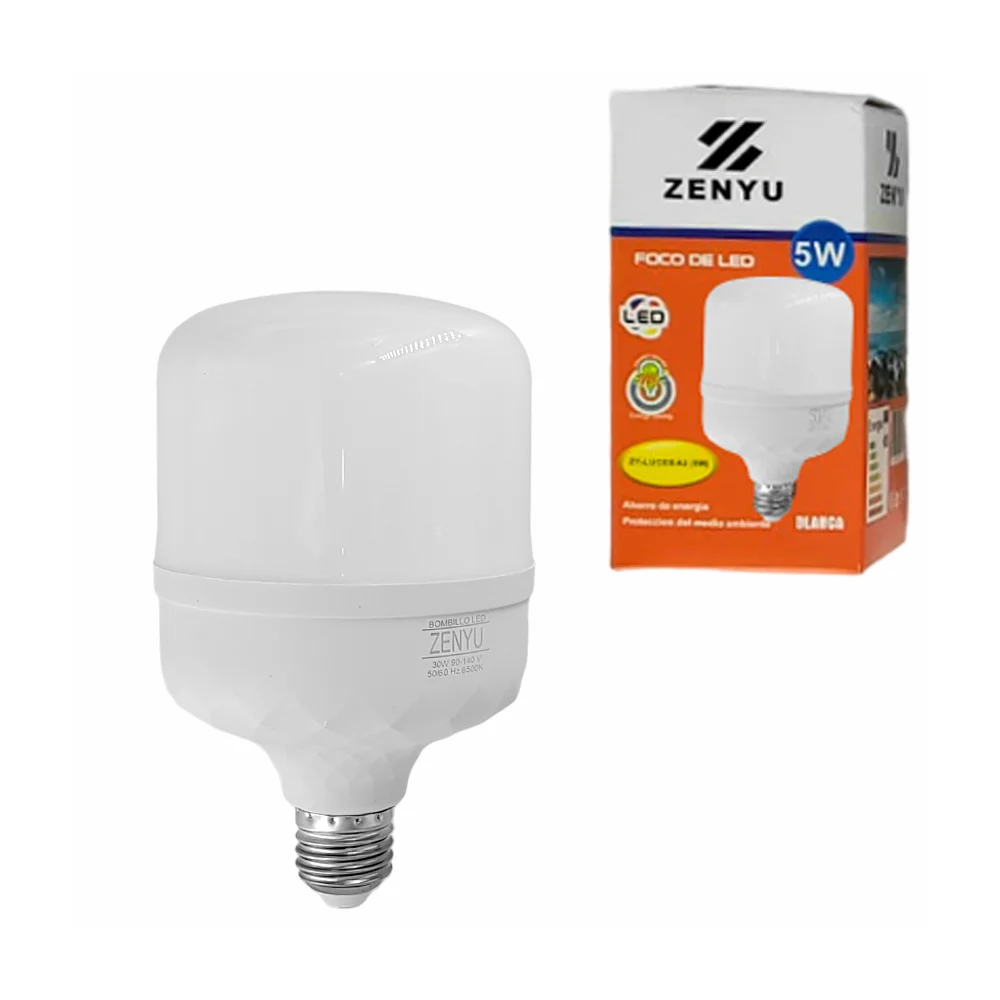 Foco bombilla led zenyu ahorrador de 5w con luz blanca / zy-luces a2 (5w)