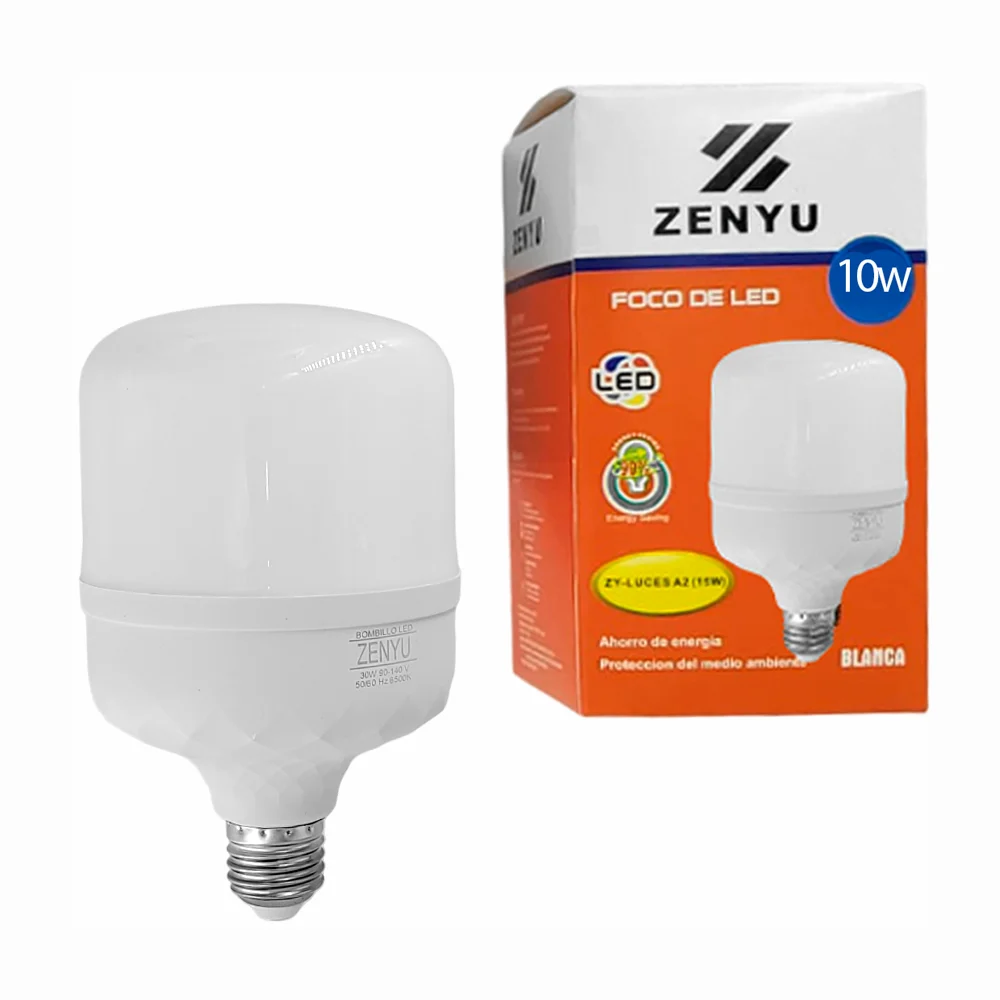 Foco bombilla led zenyu ahorrador de 10w con luz blanca / zy-luces a2 (10w)