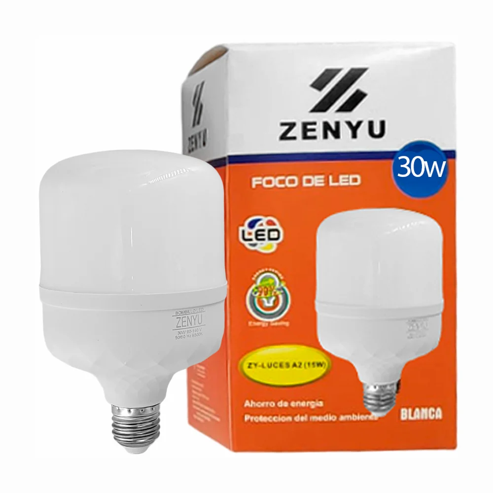 Foco bombilla led zenyu ahorrador de 30w con luz blanca / zy-luces a2 (30w)