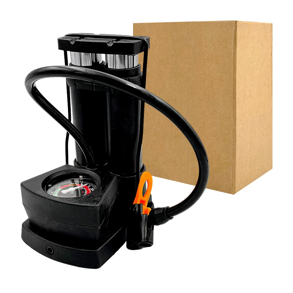 1pza Bomba de aire para pie, con pedal, puntas intercambiables y medidor de presión, variedad de funciones / zy-sf8720-2