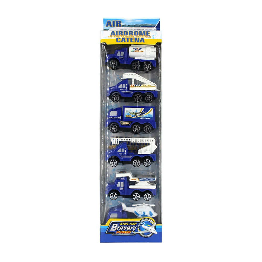 Paquete con 6 carritos camiones de diver...