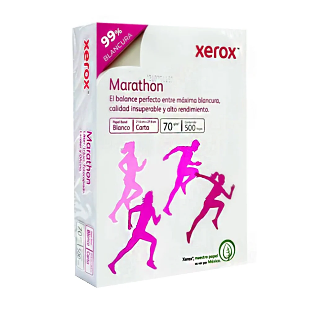 Paquete con 500 hojas blancas tamaño carta marathon, 70g, 21.6x27.9cm / 897210