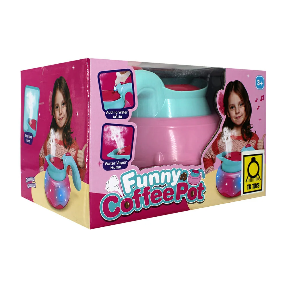 Tetera de juguete con luces, sonido y lanzador de vapor / funny coffe pot / 018-50