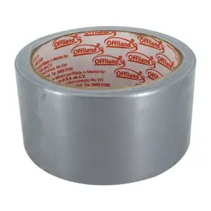 1pza Cinta multiusos duct tape offiland color gris plata de 10 metros…