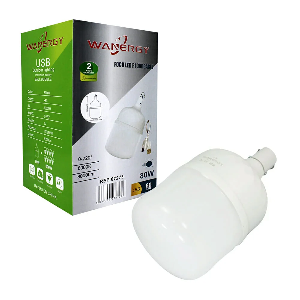 Foco led colgante recargable wanergy con...