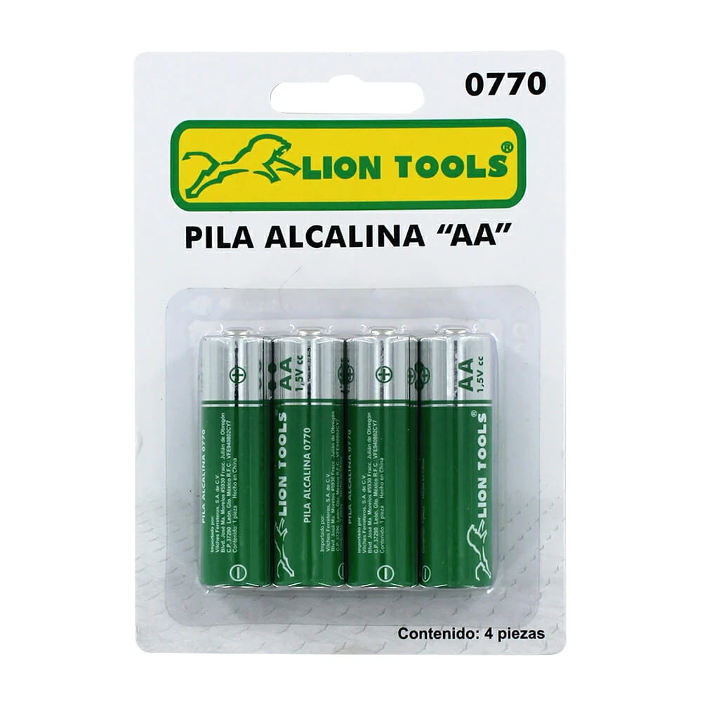 Blíster con 4 pilas baterías alcalinas...