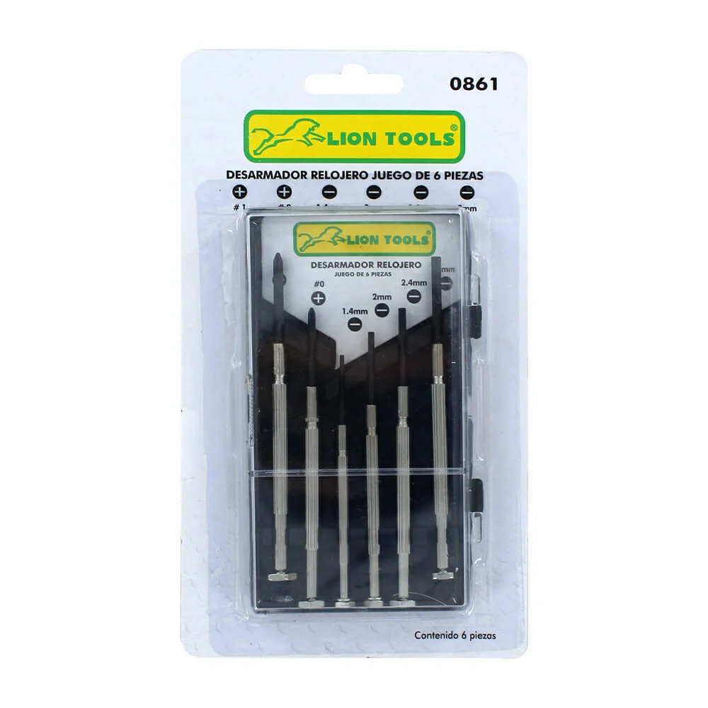 Juego con 6 desarmadores lion tools relo...