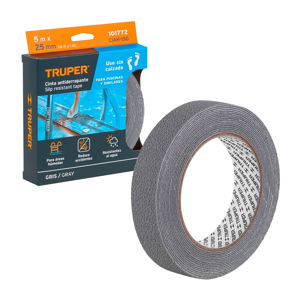 Cinta antiderrapante 5mx25mm para piscinas y similares / 101772