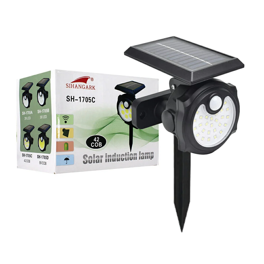 Lámpara solar sihangark con 26 leds de alta potencia para jardín / sh-1705a