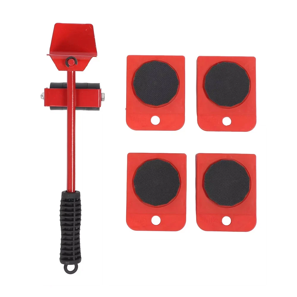 Juego con 4 soportes móviles y barra elevadora para transporte de muebles / moving helpers / 10784 / ks-703