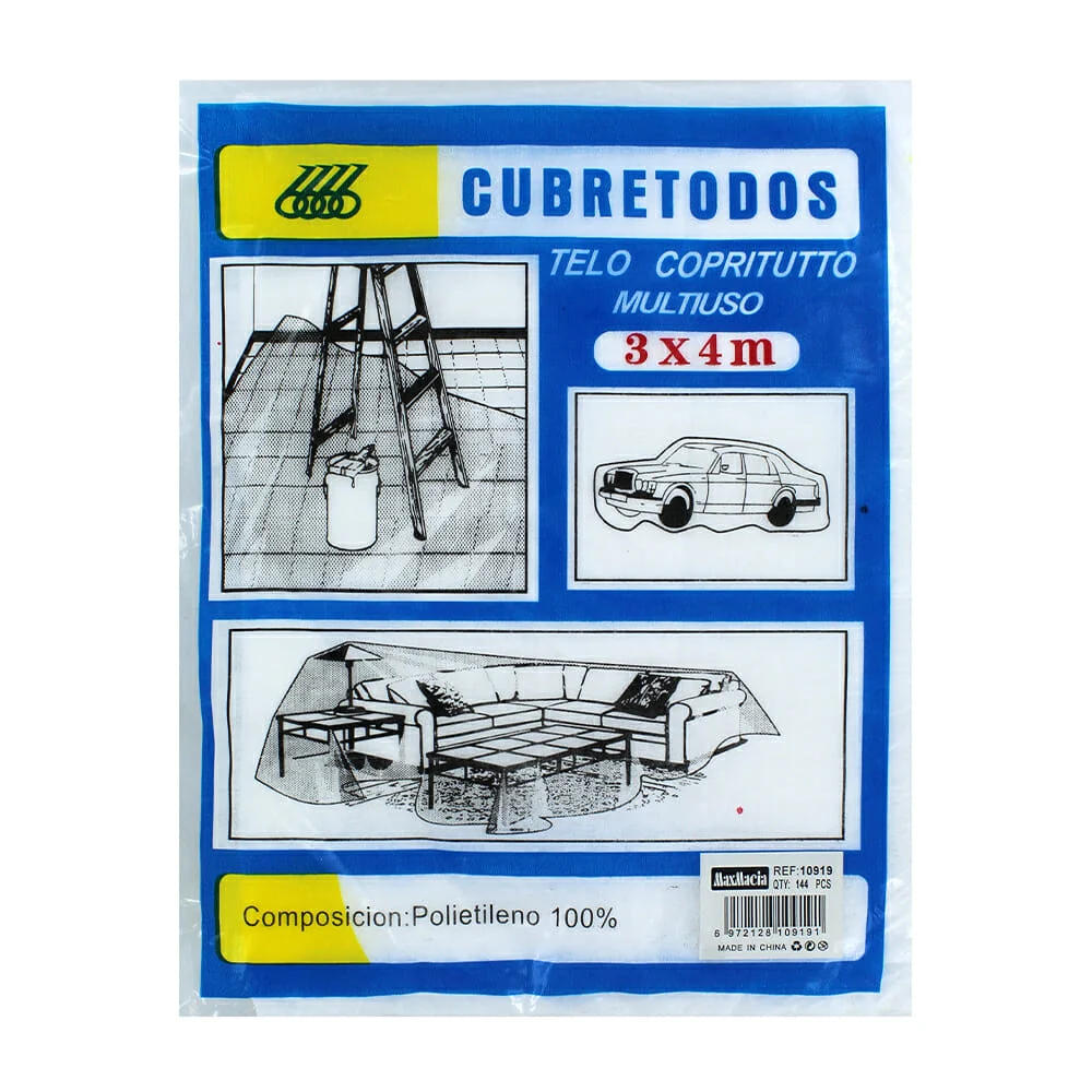 Cubre polvo transparente 3x4m / cubretod...