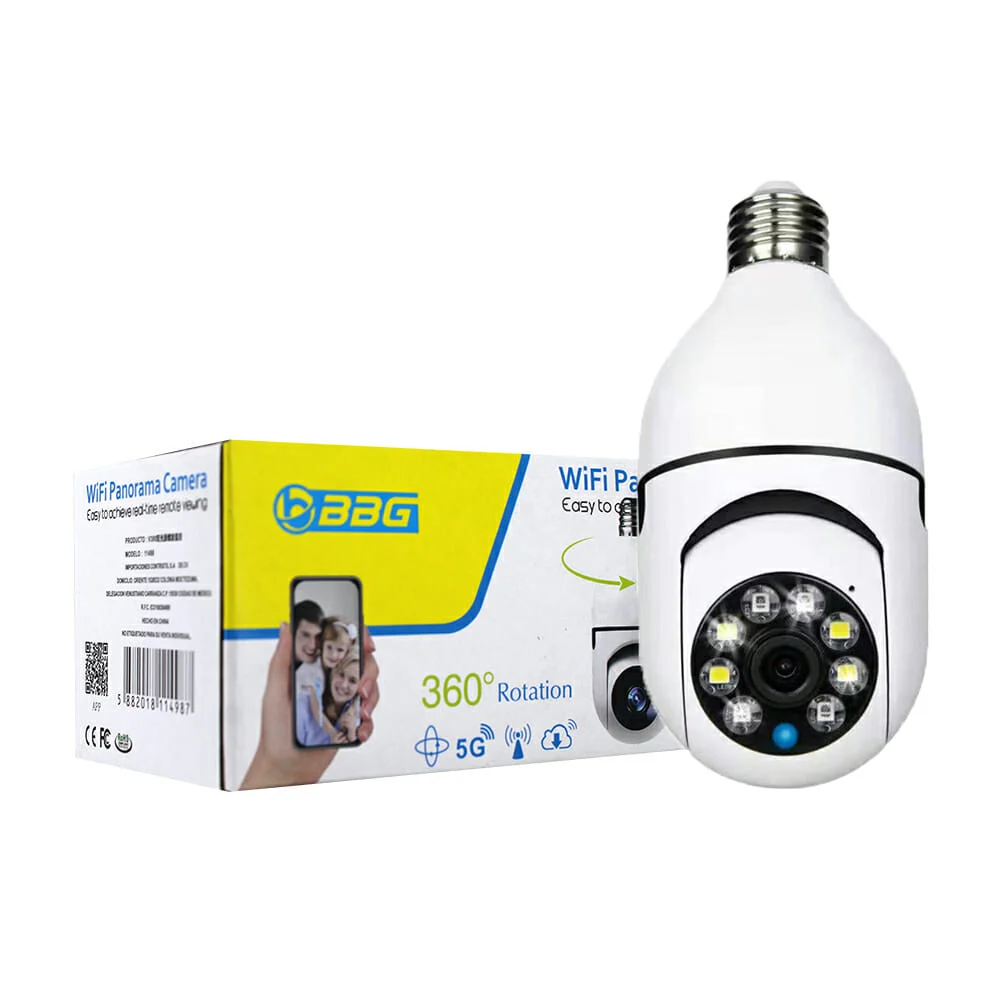 Cámara wifi de seguridad con rotación de 360°, audio, socket, aprueba de agua / wifi panorama camera 11498