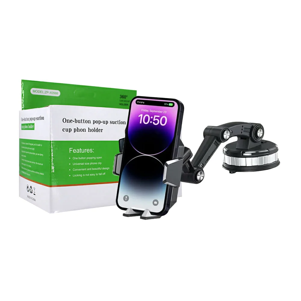 Soporte ajustable multifuncional de brazo con ventosa para teléfono celular / zp-x0566