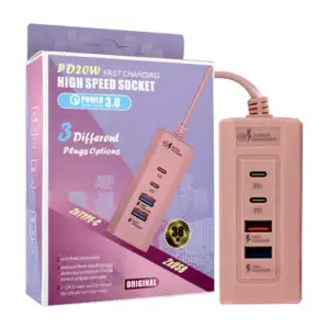 Hub conector con 2 puertos usb de carga rápida y 2 puertos usb-c 38w …