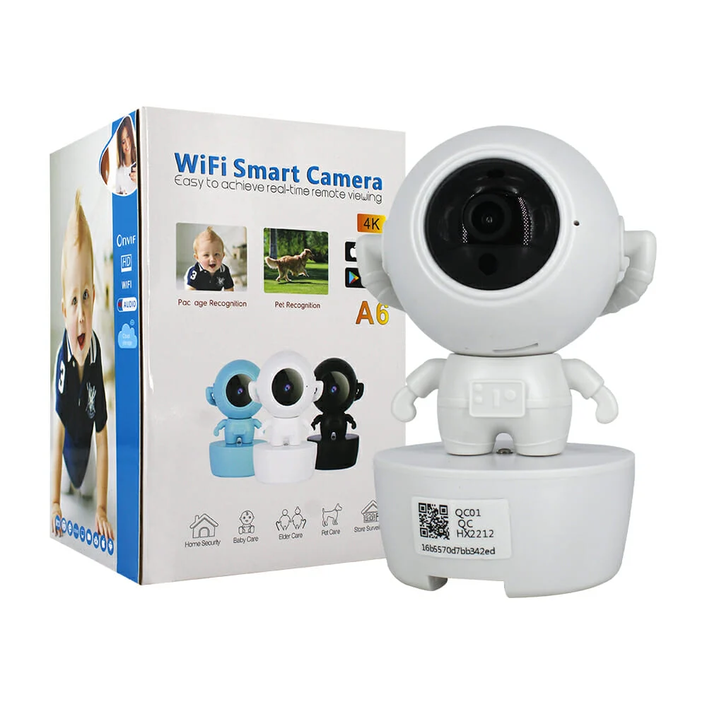 Cámara remota wifi en forma de figura astronauta con ranura para sd y resolución hd, variedad de colores / a6