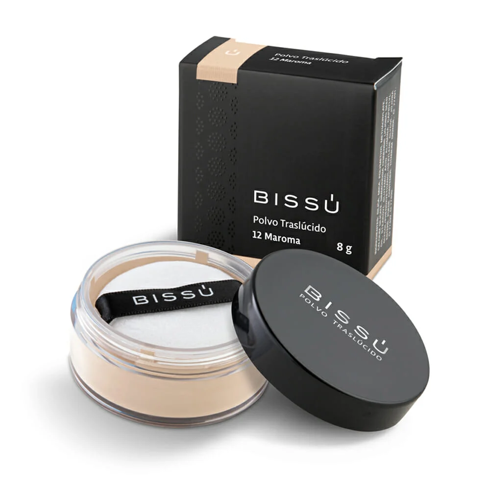 Polvo traslúcido compacto bissú 8g en tono 12-maroma