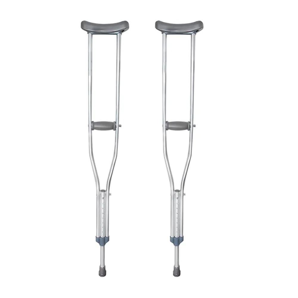 Par de muletas metálicas ergonómicas, ajustables / 1205