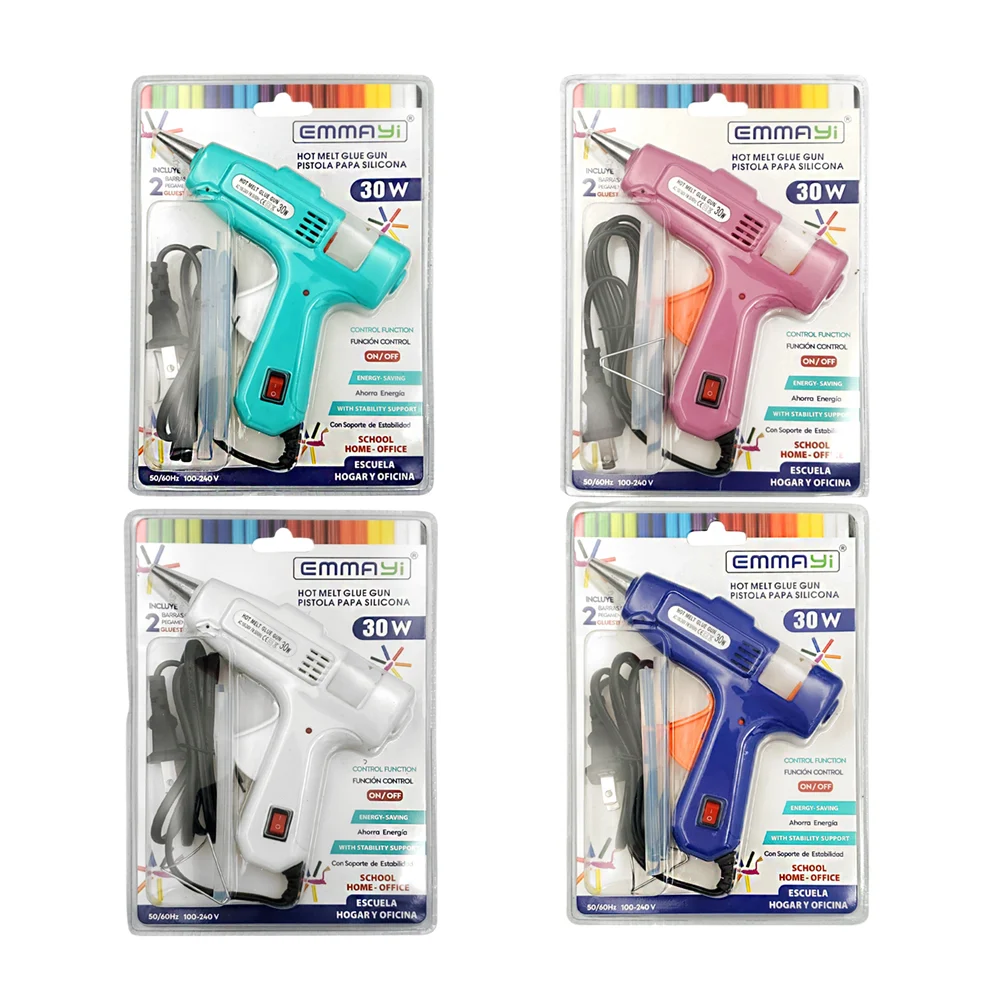 Pistola de silicón mediana, 30w con bot...