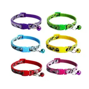 Collar para mascota, con diseño de camuflaje y cascabel, variedad de …