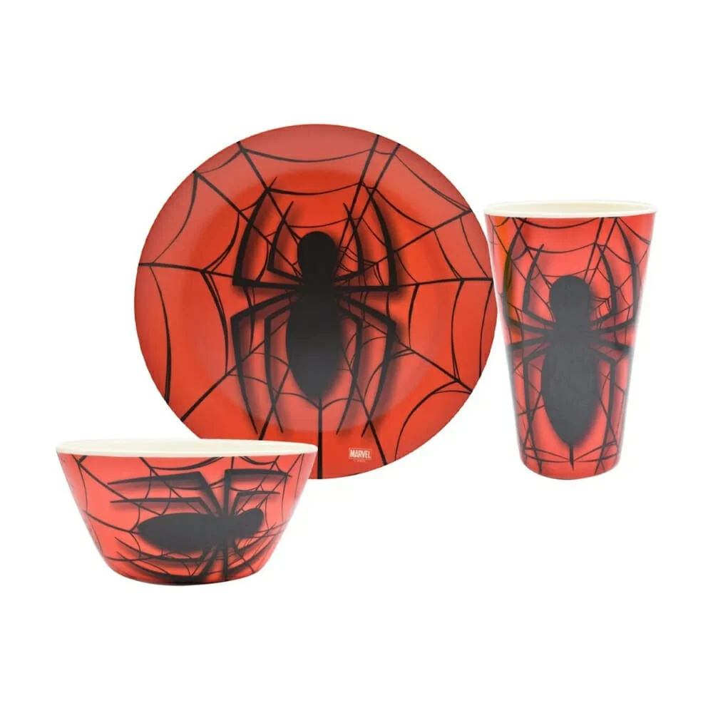 Vajilla coleccionable de bambú con diseño de spider-man 1762-42