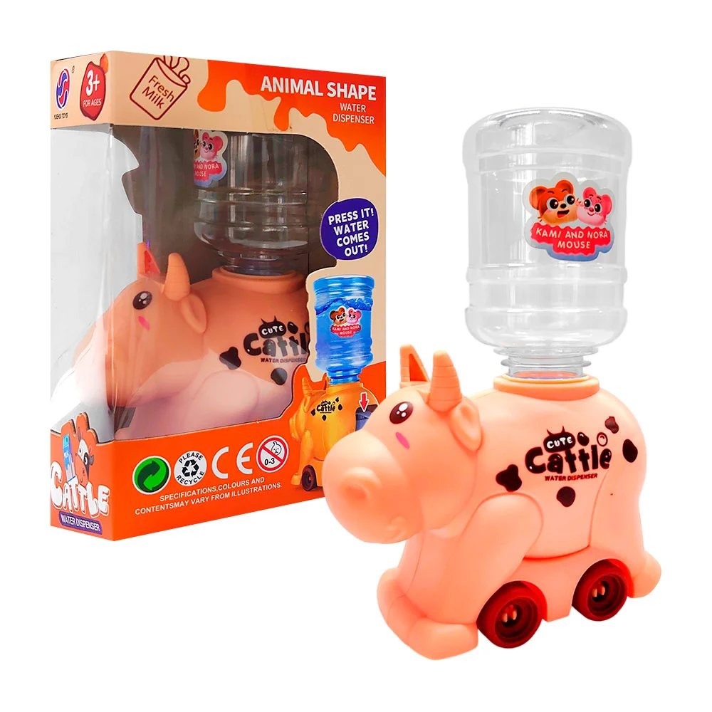 1pza Juguete dispensador de agua infantil en forma de cerdito kawaii con mini garrafón, variedad de usos / cattle / water dispenser / 2016-239