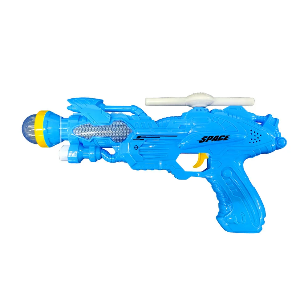 Pistola de juguete con sonido y luz, variedad de colores / space