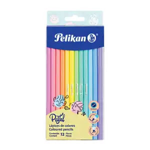 Paquete con 12 lápices redondos de madera en tonos pastel, surtido / …