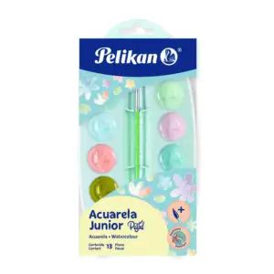 Estuche con 12 acuarelas pelikan en tonos pastel + pincel, variedad /…