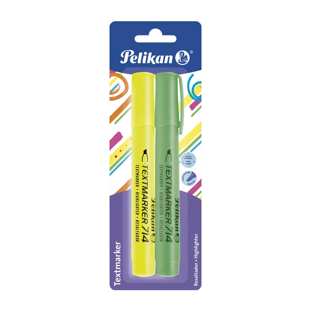 Blíster con 2 marcatextos pelikan tonos fluorescentes, variedad / 30160101