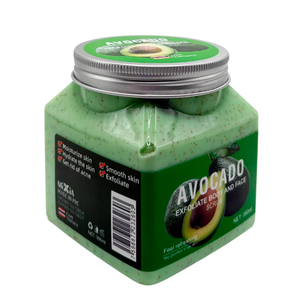 Crema exfoliante facial y corporal con e...