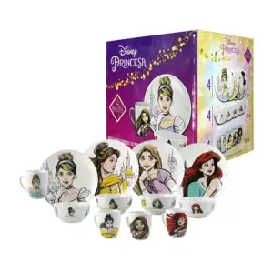 Vajilla coleccionable de porcelana con 12 piezas y diseño de princesa…