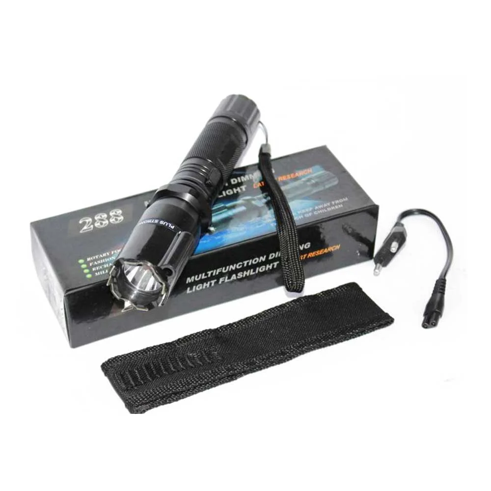Lámpara teaser recargable con láser rojo y correa / 288 multifunction dimming light flashlight / lam8323 / zy-288