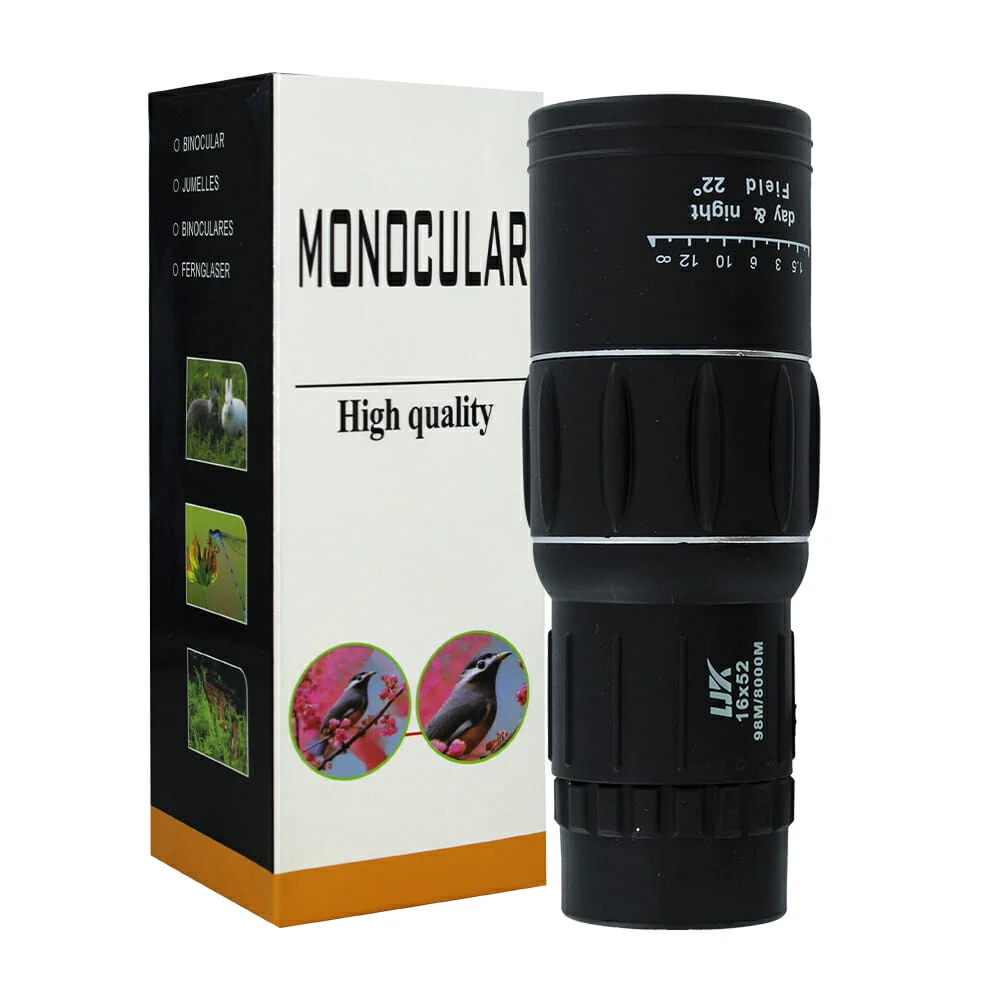 Telescopio chico monocular hd de alta definición con visión nocturna 16x52cm 291-16 / KL1040 / 291-16x52