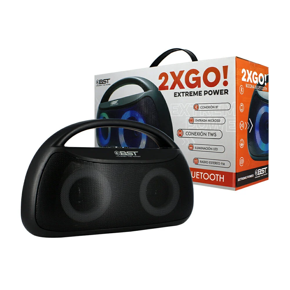 Bocina bluetooth con luz multicolor 2.5x...