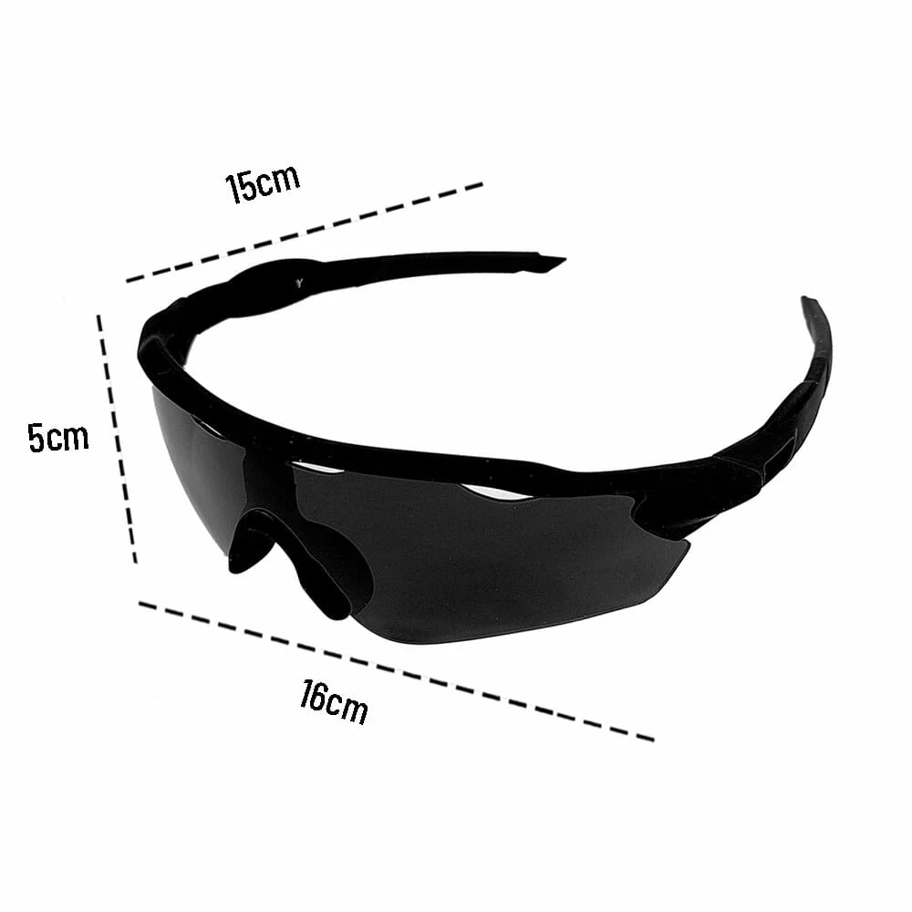 1pza Lentes de sol tácticos en color negro 3025-1f